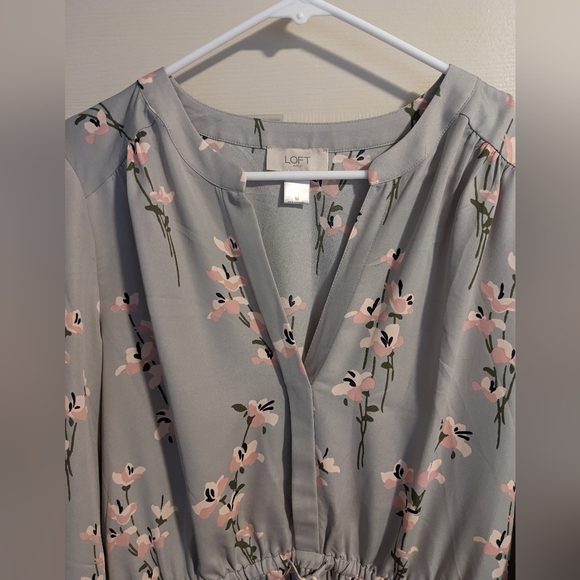 Grey Loft 3/4 sleeve dress. SzM. Worn once. Like new. - Picture 2 of 6